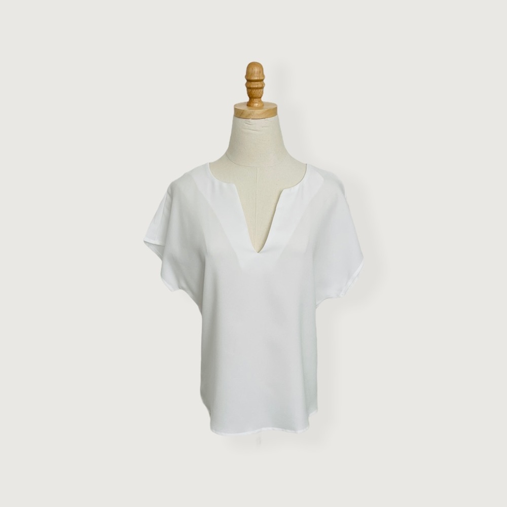 Shein | V-Neck White Blouse | NWOT